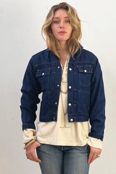 Ranchcraft Denim 1970s Hand Embroidered Butterfly JC Penney Jean Jacket Vintage