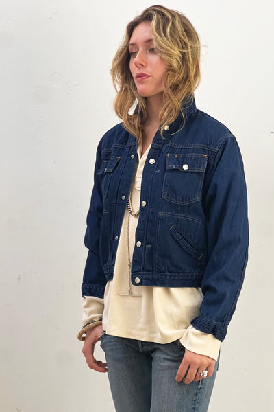 Ranchcraft Denim 1970s Hand Embroidered Butterfly JC Penney Jean Jacket Vintage