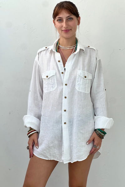 Vintage Brooks Brothers Linen Top Cover Up