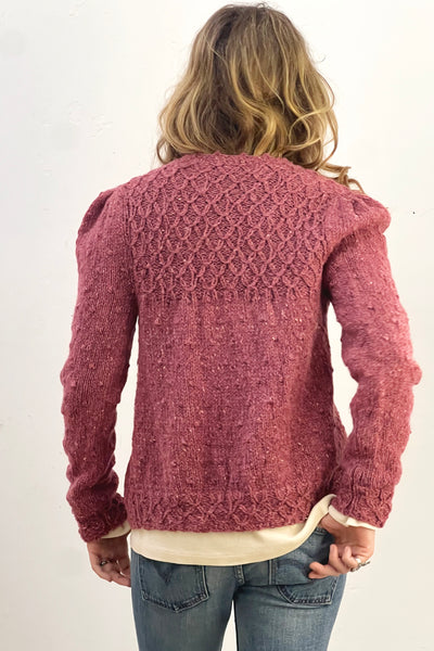 Sweater Wool 1980s Hand Knit Cardigan Vintage