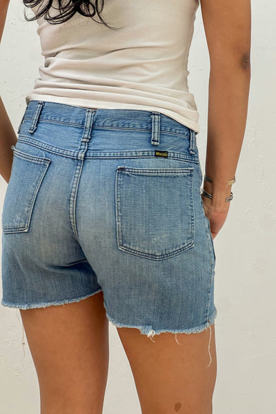 Vintage Wrangler Lions Denim Shorts, Cotton, view 2