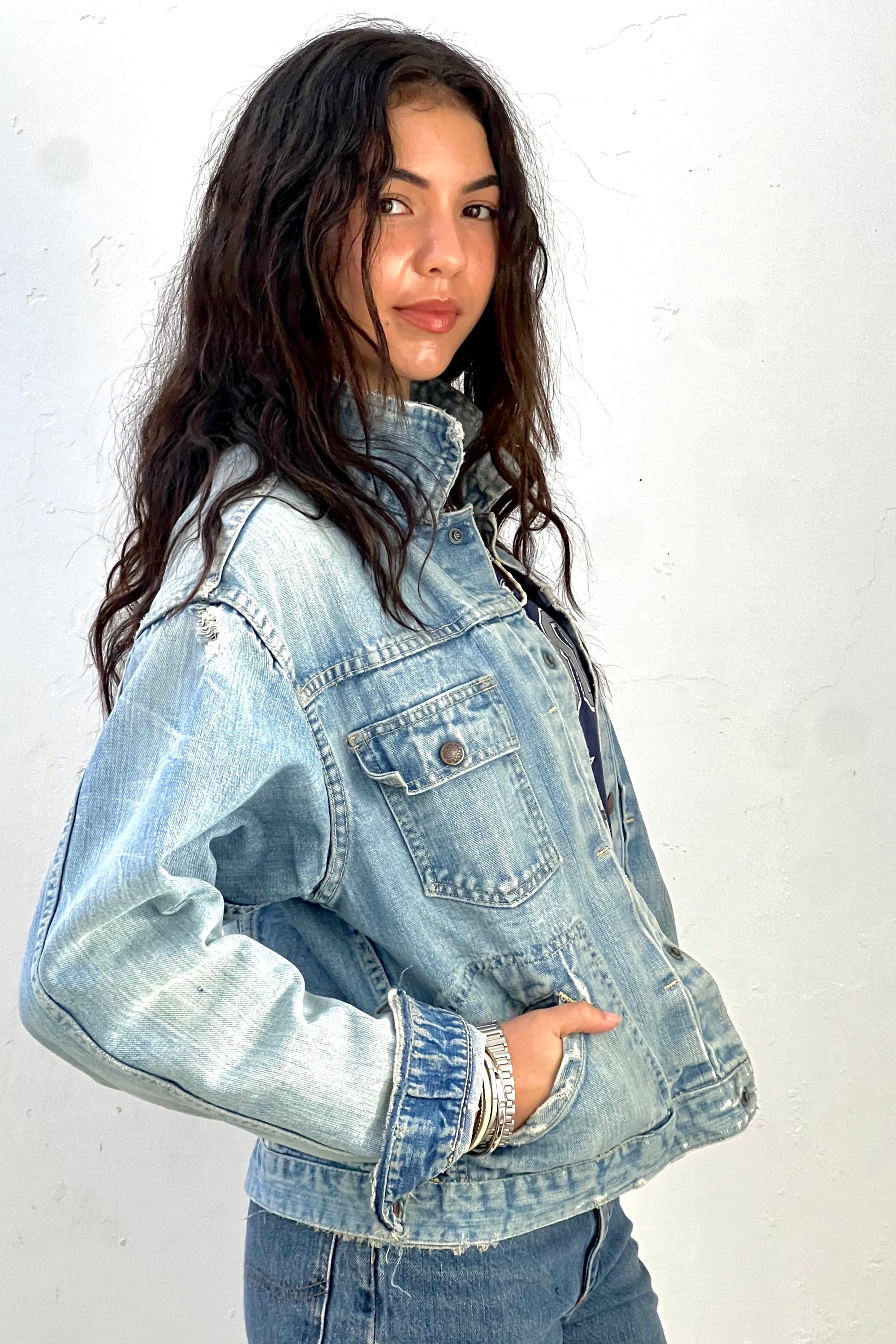 Vintage Denim Jean Jacket Selected by Anna Corinna