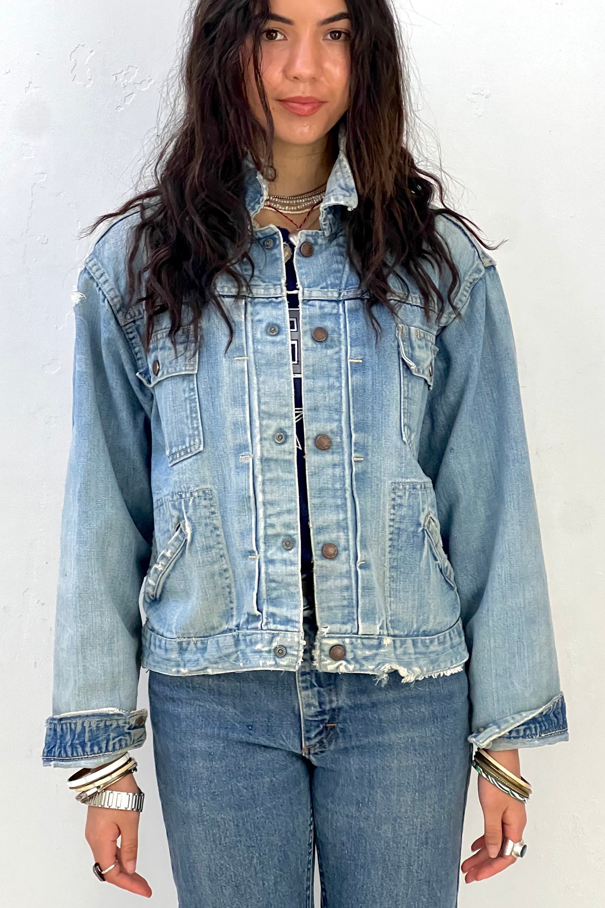 Vintage Denim Jean Jacket Selected by Anna Corinna