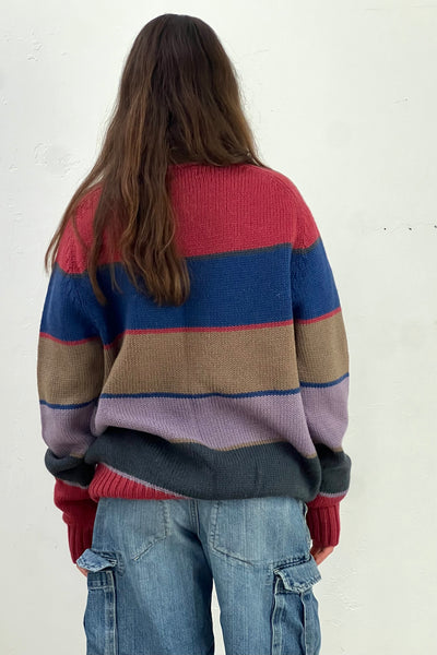 Vintage Wool Lands End Stripe Sweater, Wool, view 3