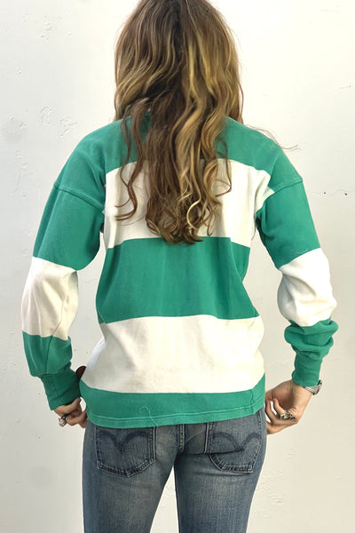 Benetton Cotton 1980s Striped Rugby Vintage