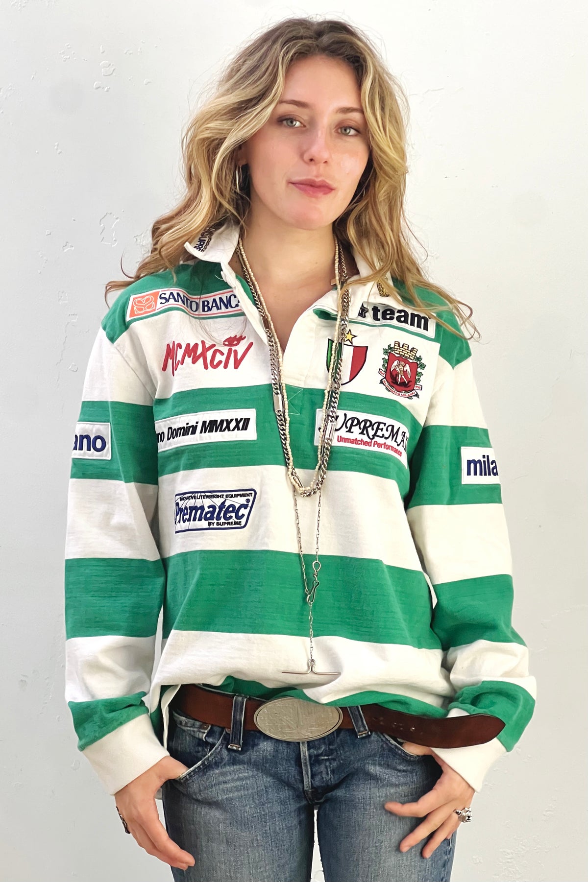 Supreme Cotton 2000s Striped Rugby Vintage