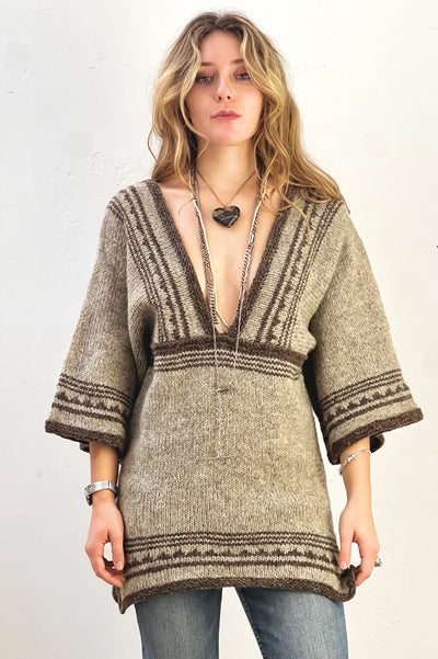Sweater Wool 2000s Deep V Cozy Knit Vintage