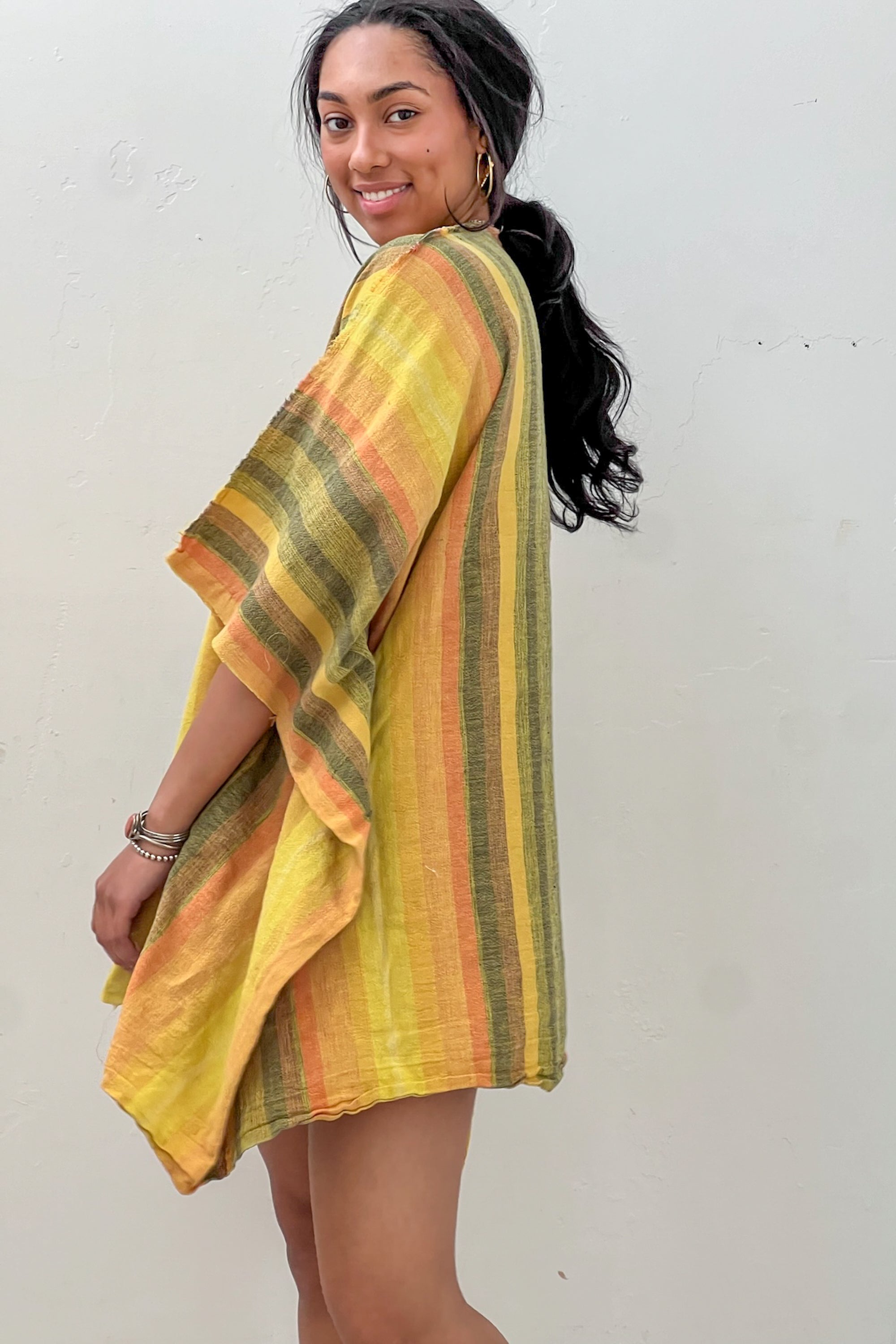 Anna Corinna Reworked Vintage Sunny Stripe Smock Dress