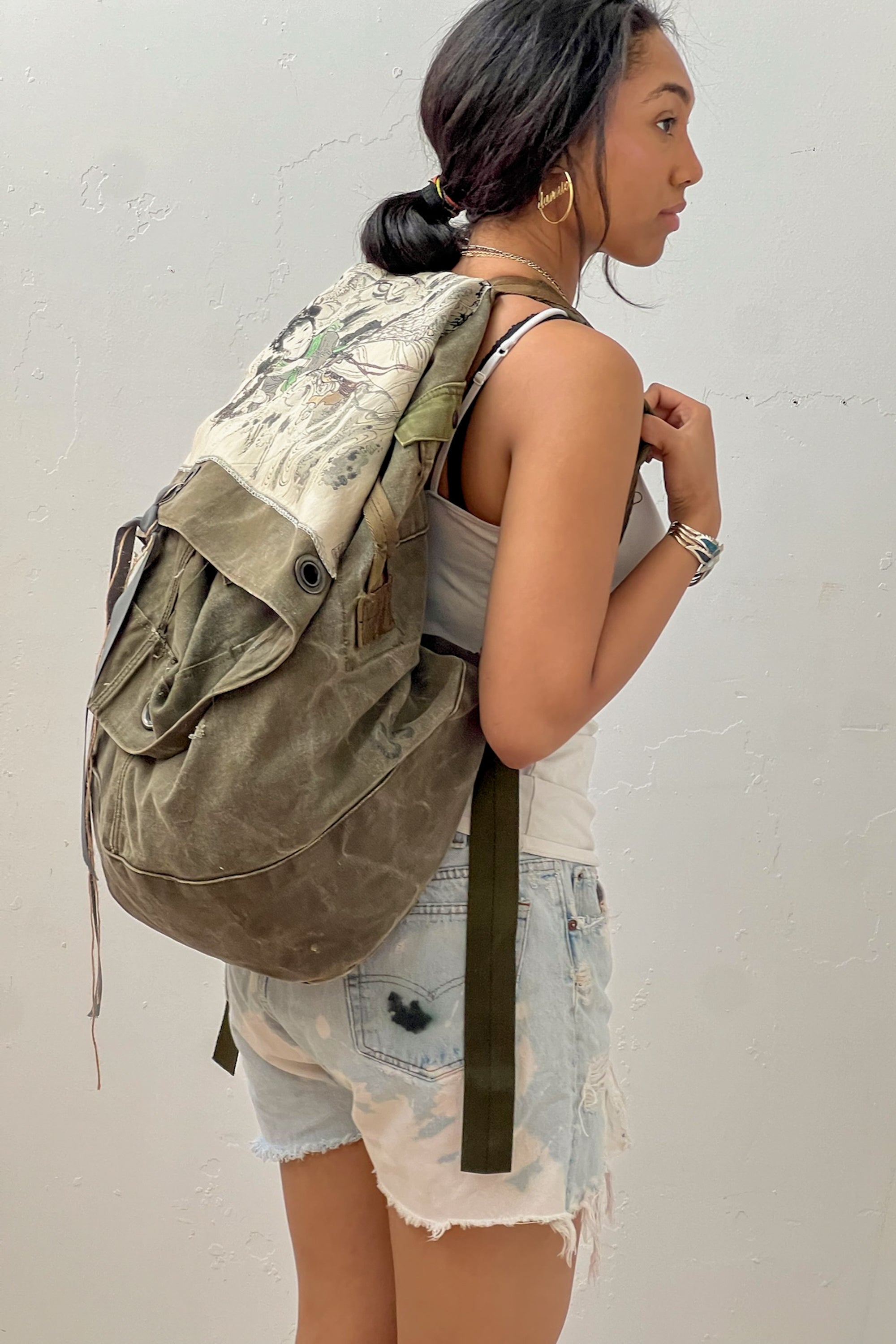 Anna Corinna Reworked Vintage Backpack Duffel Lady