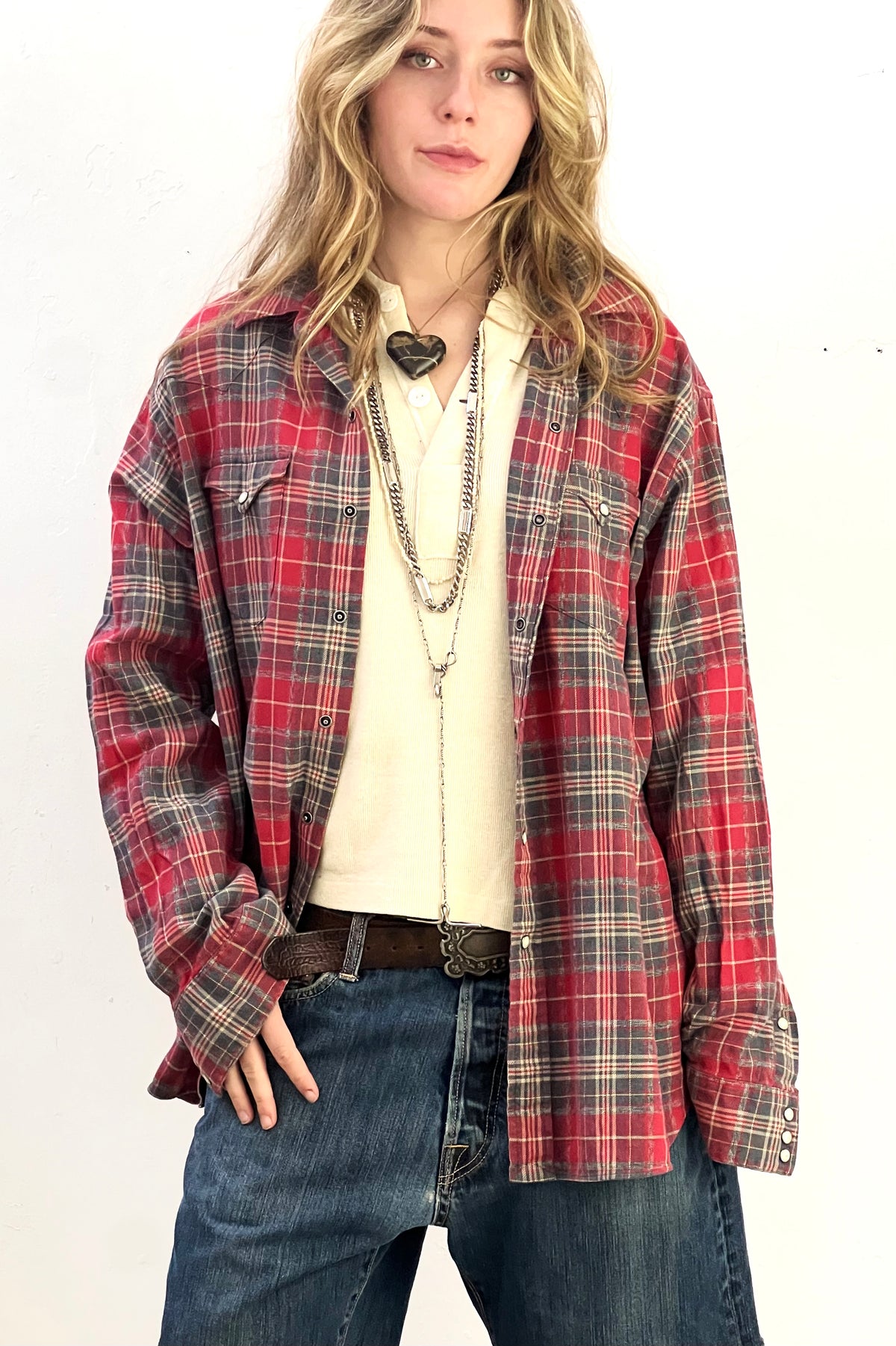 Ralph Lauren Flannel 2000s Snap Up Western Vintage