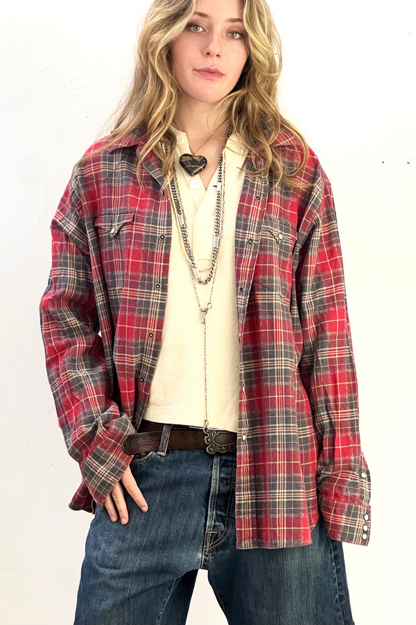 Ralph Lauren Flannel 2000s Snap Up Western Vintage