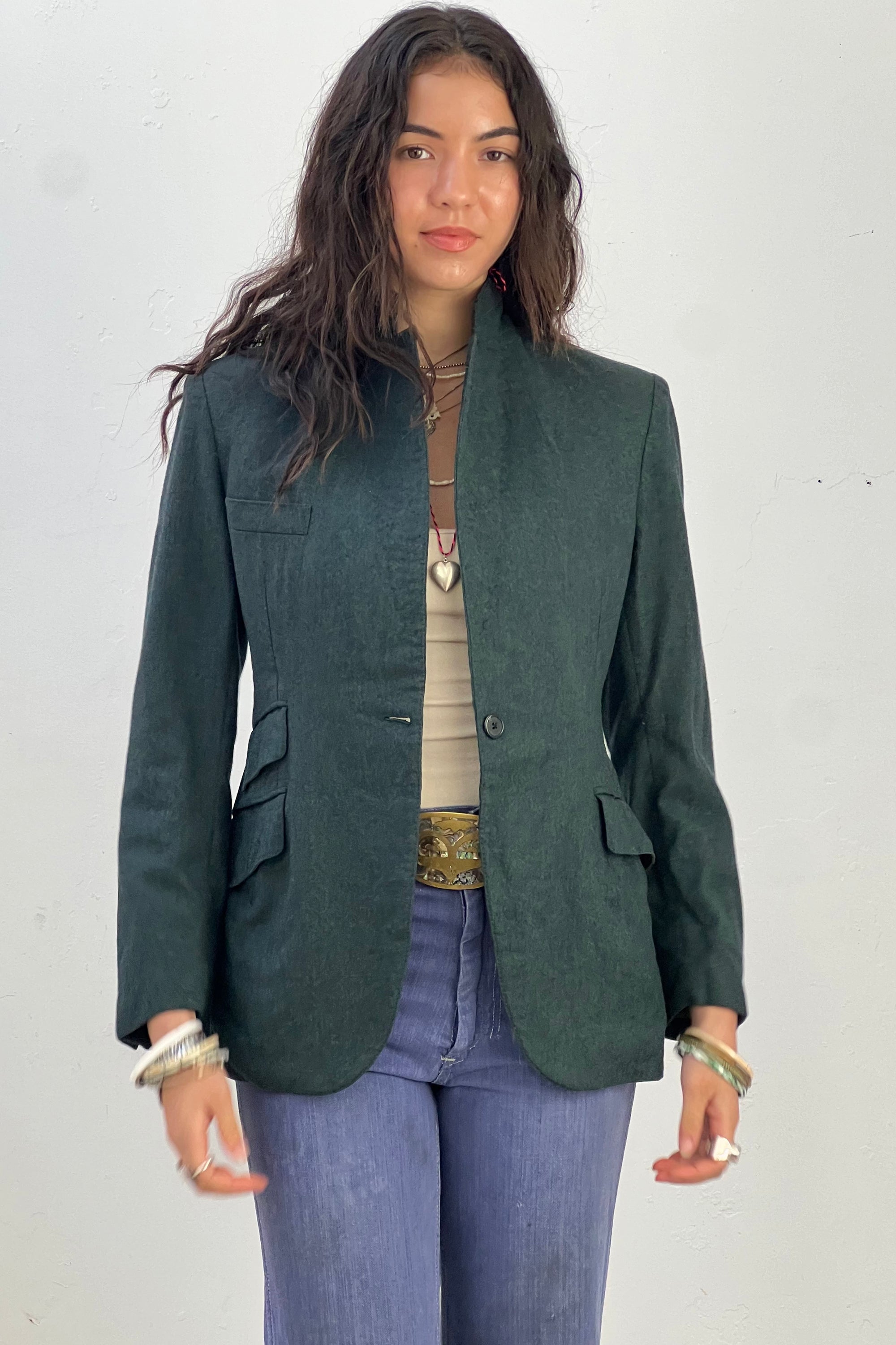 Vintage Cashmere and Wool  Blazer Jacket  Selected by Anna Corinna