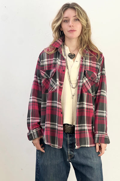 Coleman Cotton Flannel 1980s Woven Button Down Vintage