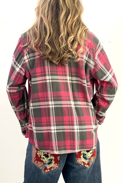 Coleman Cotton Flannel 1980s Woven Button Down Vintage