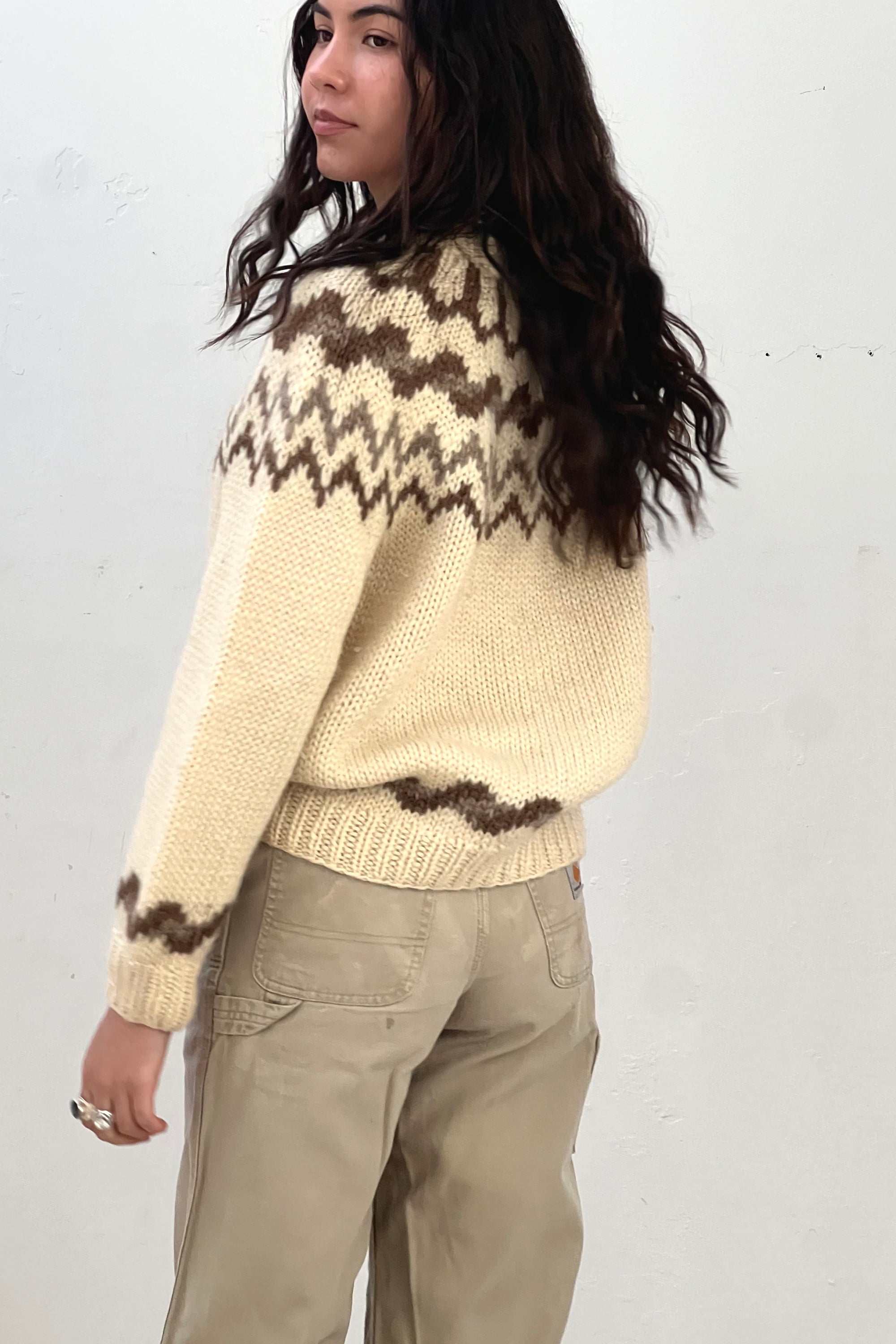 Vintage Icelandic Wool Fair Isle Sweater Selected by Anna Corinna