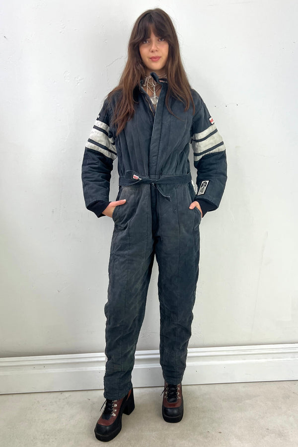 Vintage Quilted Jumpsuit Coveralls, Cotton