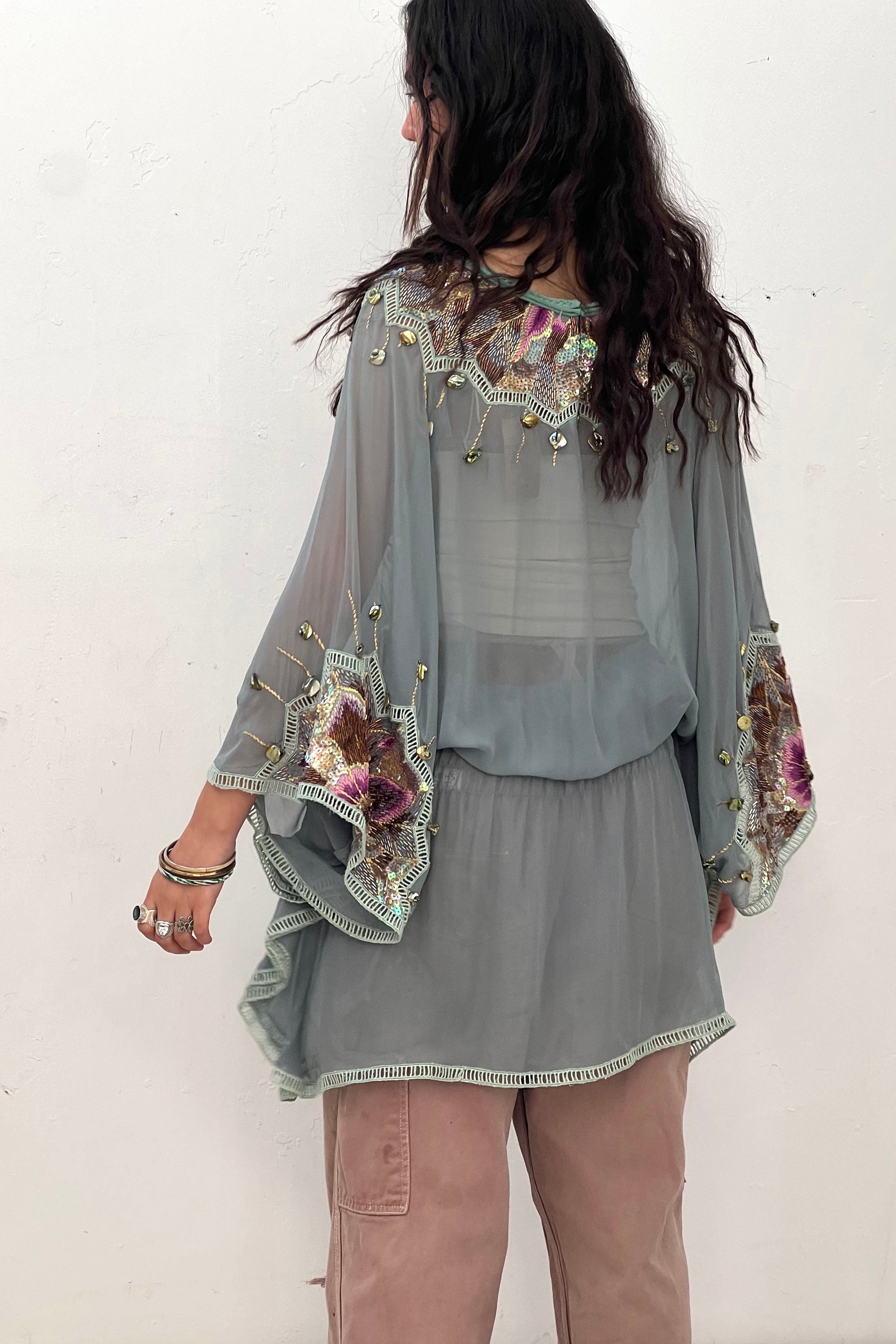 Vintage Beaded Sheer Tunic Selected by  Anna Corinna