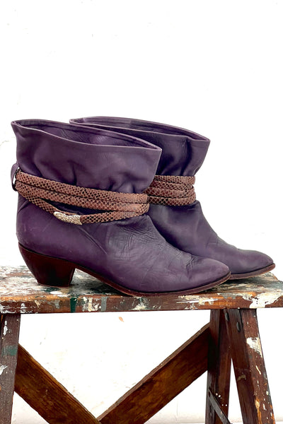 Andrew Geller Leather 80s Booties Vintage
