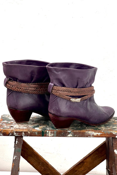 Andrew Geller Leather 80s Booties Vintage