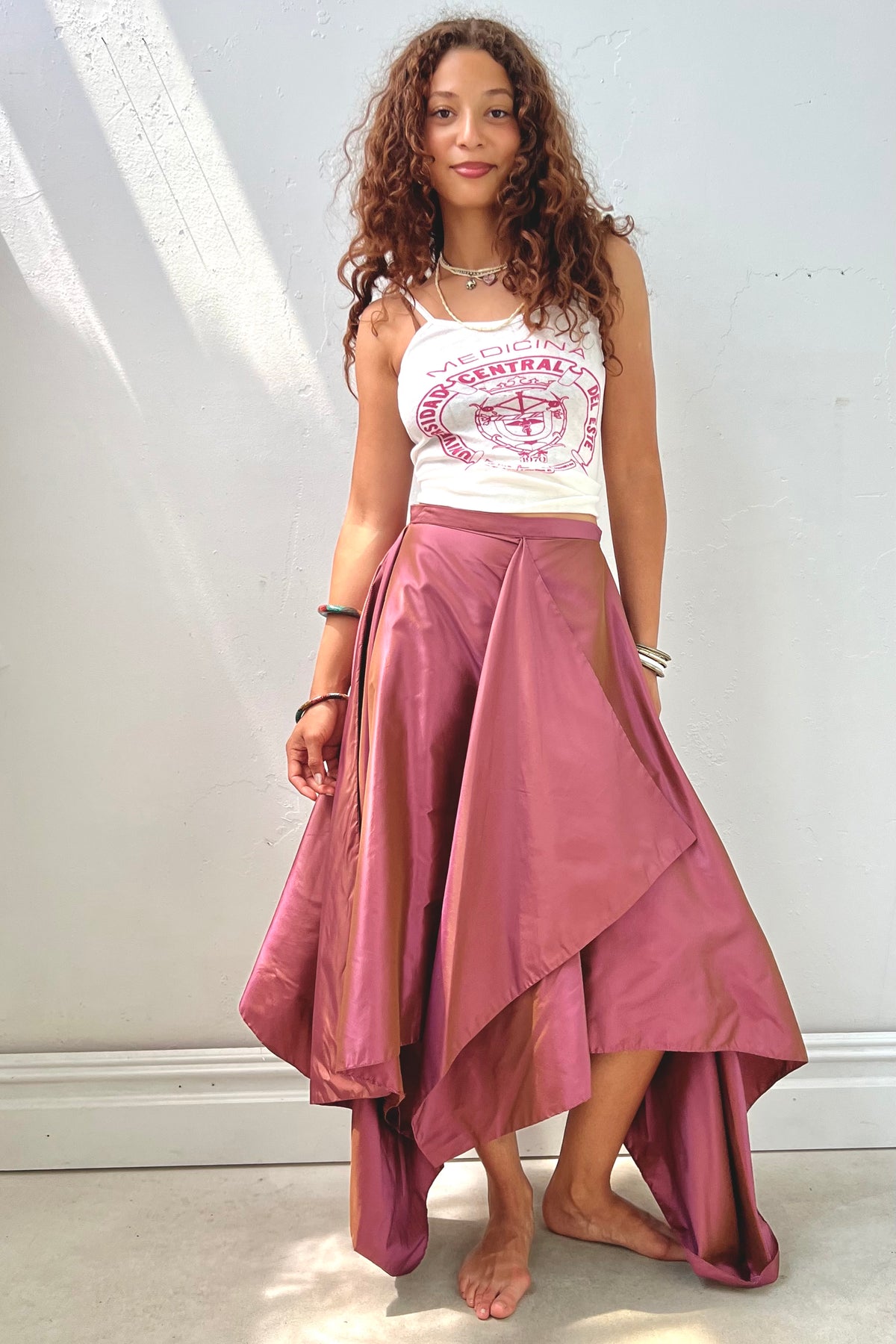 Vintage Silk Taffeta Skirt