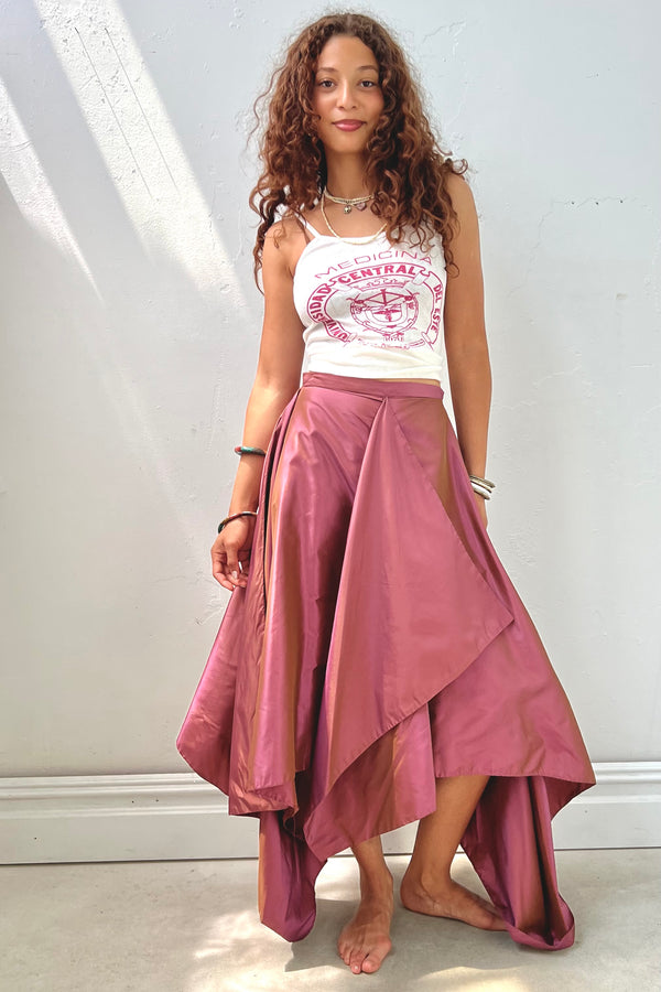 Vintage Silk Taffeta Skirt