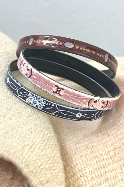 Michaela Frey Enamel 80s Stack of Bangles Vintage