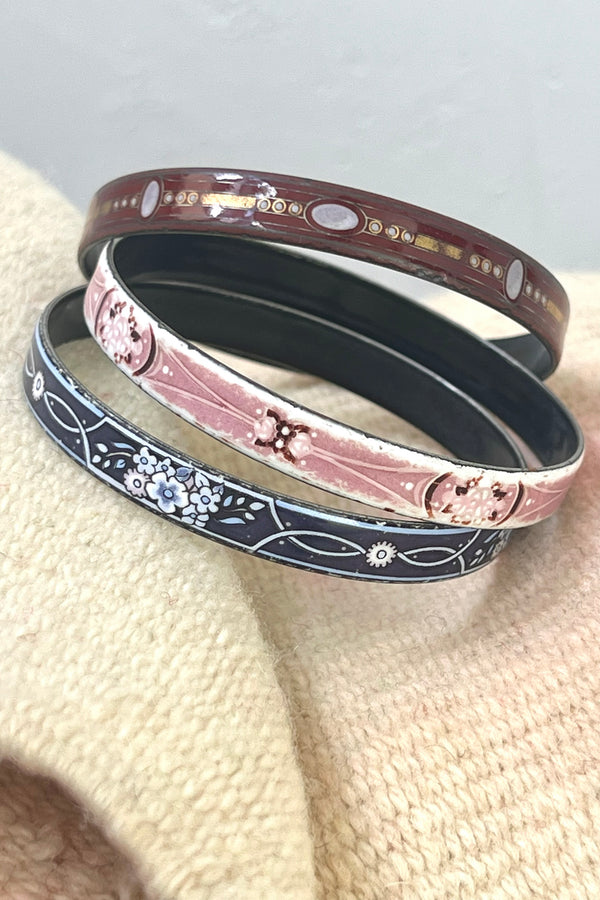 Michaela Frey Enamel 80s Stack of Bangles Vintage