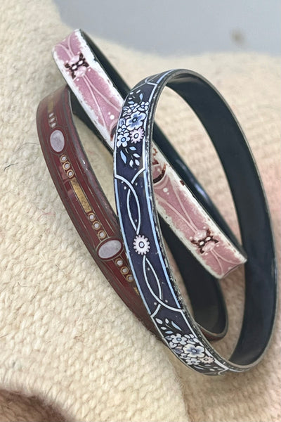 Michaela Frey Enamel 80s Stack of Bangles Vintage