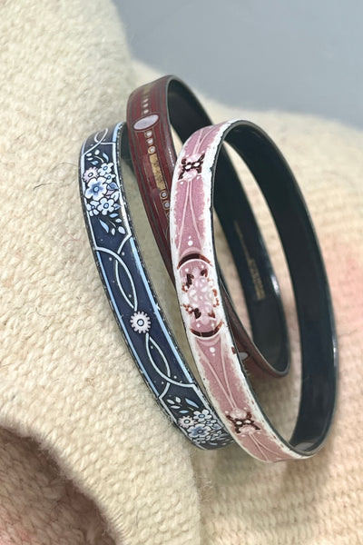 Michaela Frey Enamel 80s Stack of Bangles Vintage