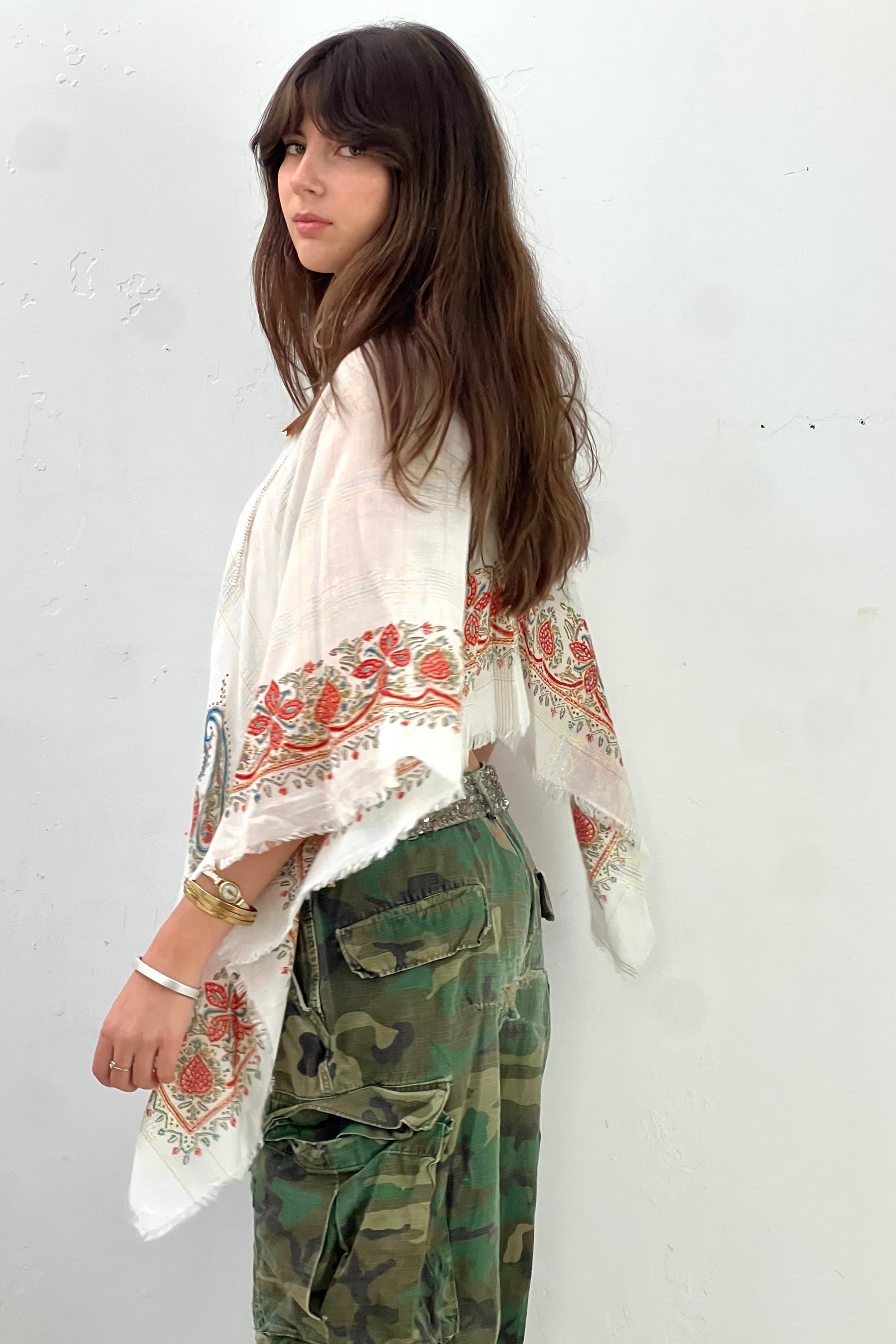 Anna Corinna Reworked Vintage Poncho Top