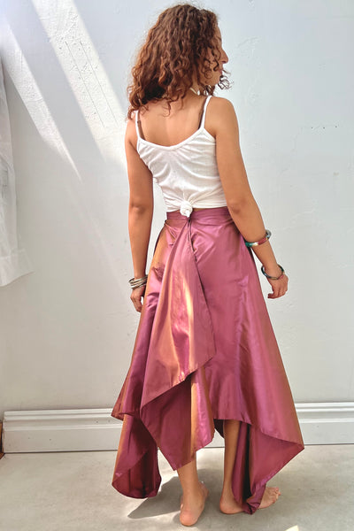 Vintage Silk Taffeta Skirt, view 3