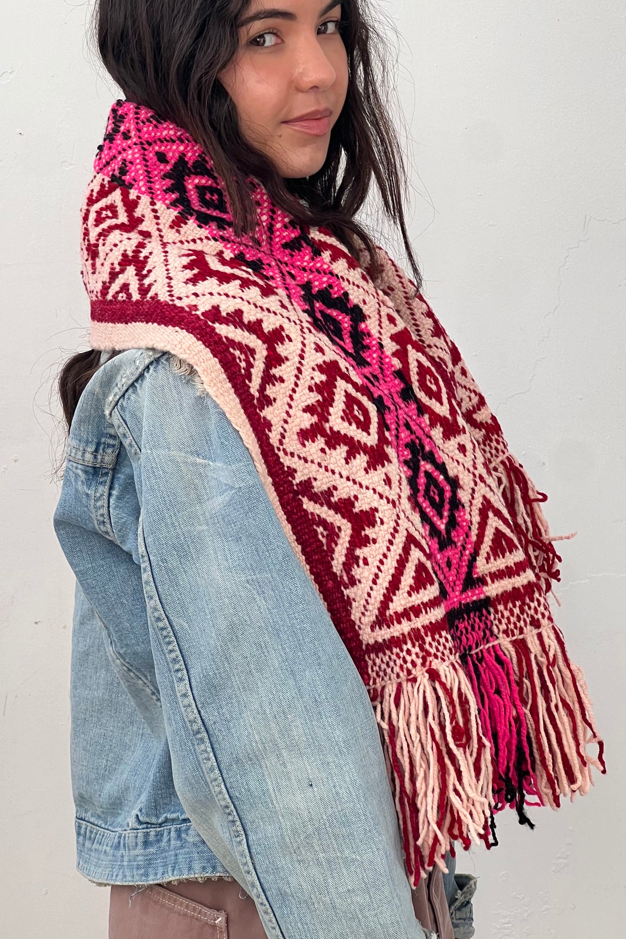 Vintage Hand Woven Wool Scarf  Selected by Anna Corinna