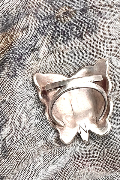 Ring Sterling Silver 70s Butterfly Statement Vintage