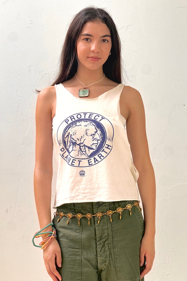 Vintage Protect The Earth T Tank, Cotton