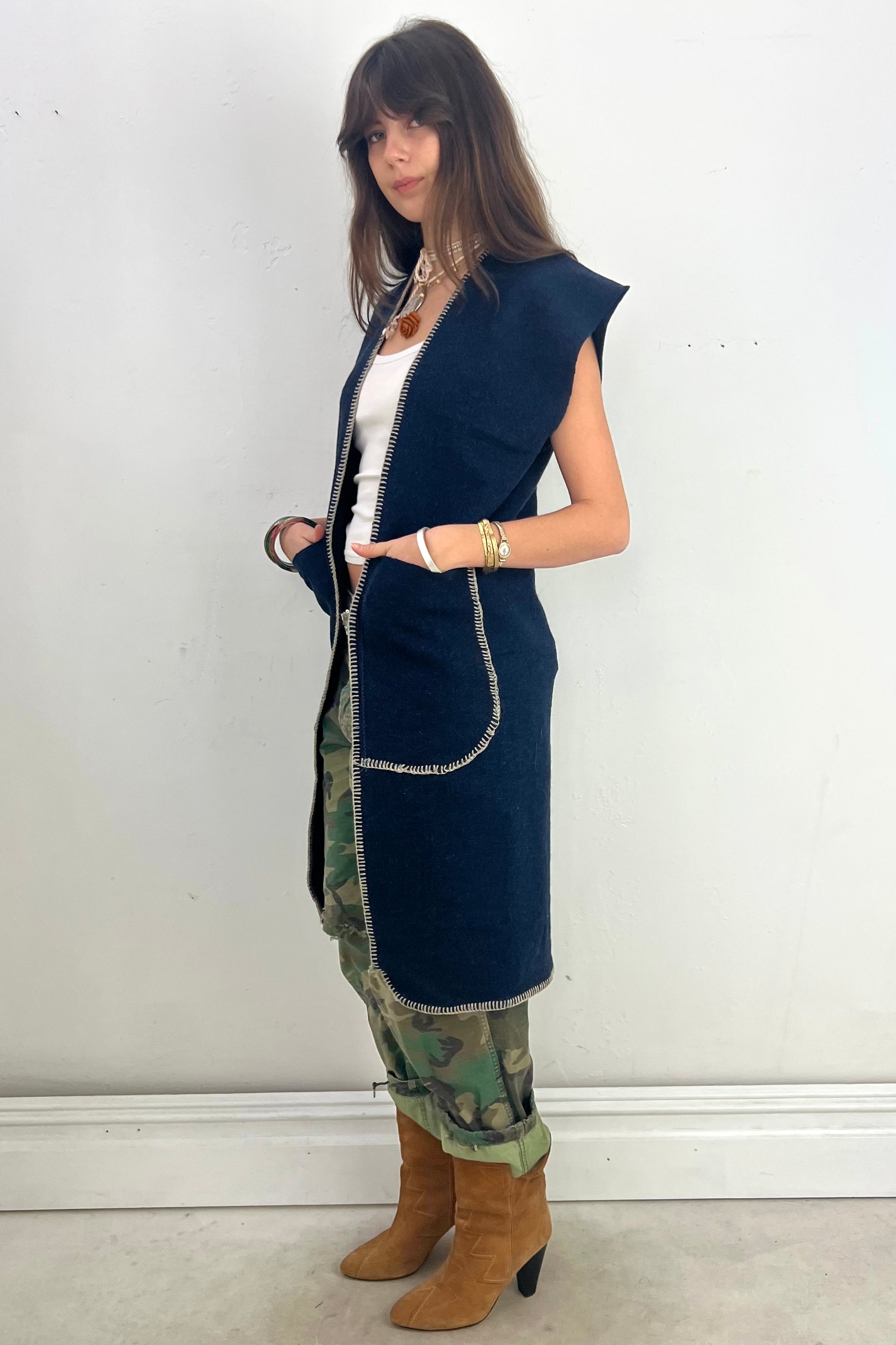 Anna Corinna Reworked Vintage Wool Alpha Xi Delta Coat