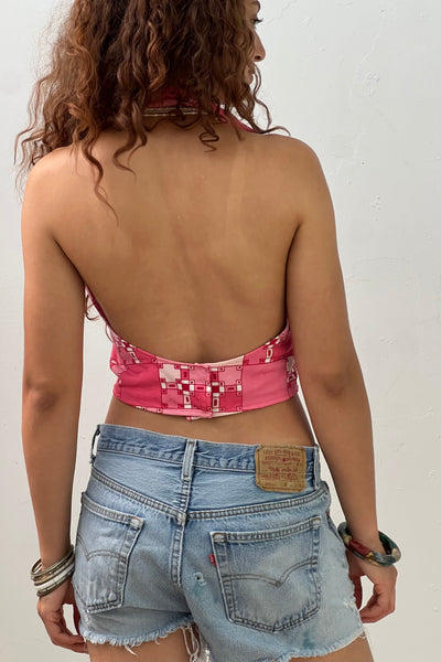 Roberta DiCamerino Cotton 70s Halter Top Vintage