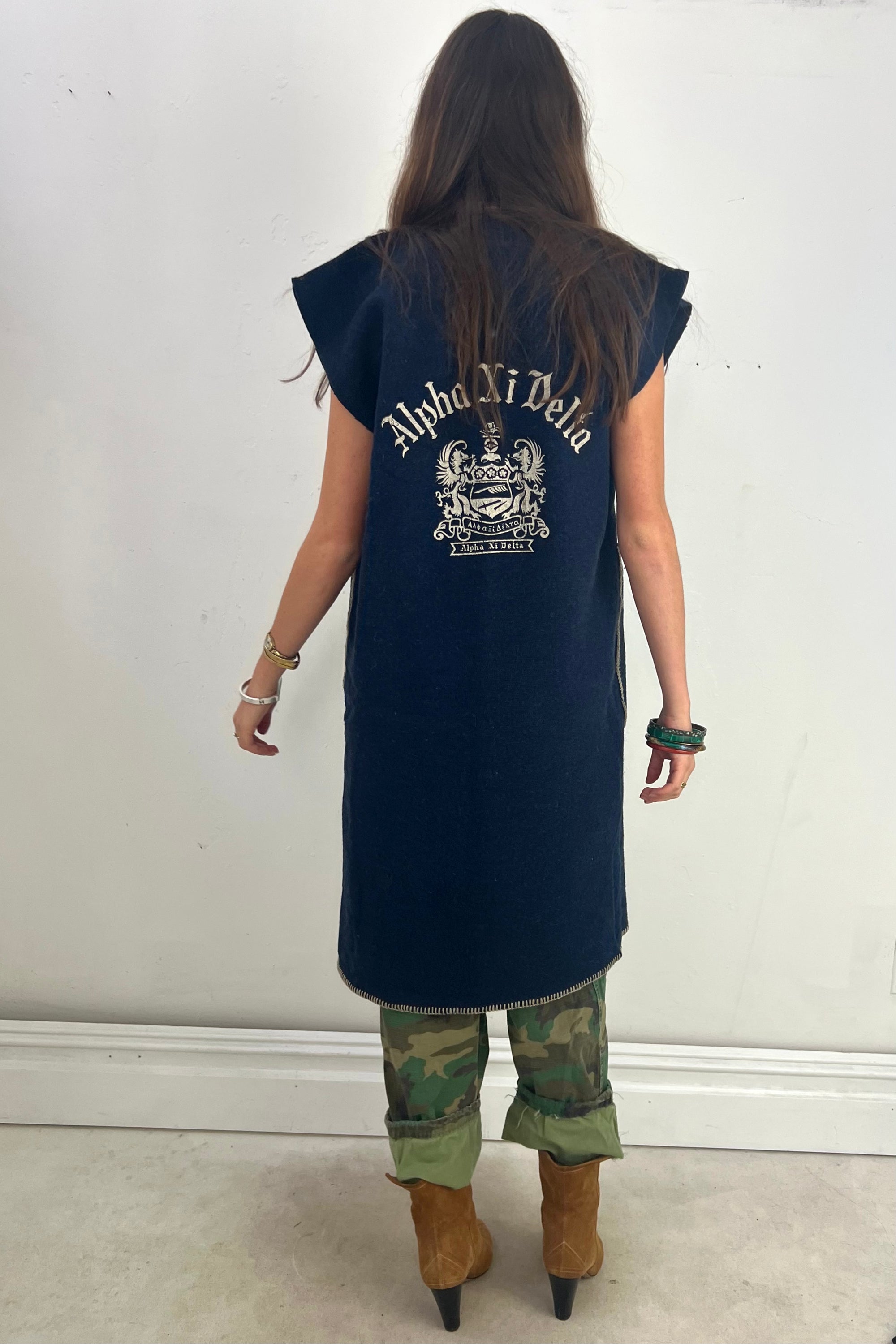 Anna Corinna Reworked Vintage Wool Alpha Xi Delta Coat