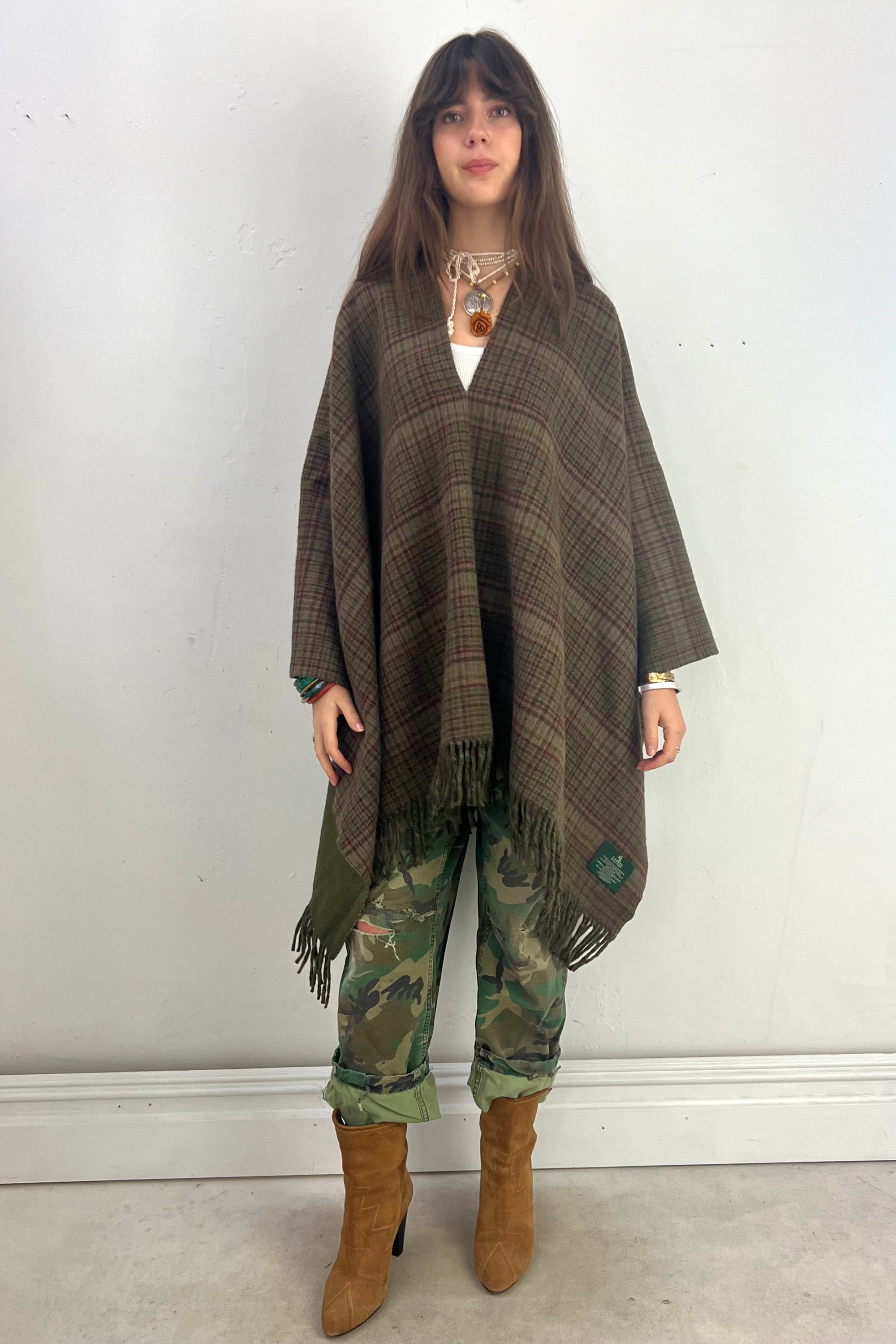 Anna Corinna Reworked Vintage Reversible Ralph Lauren Poncho