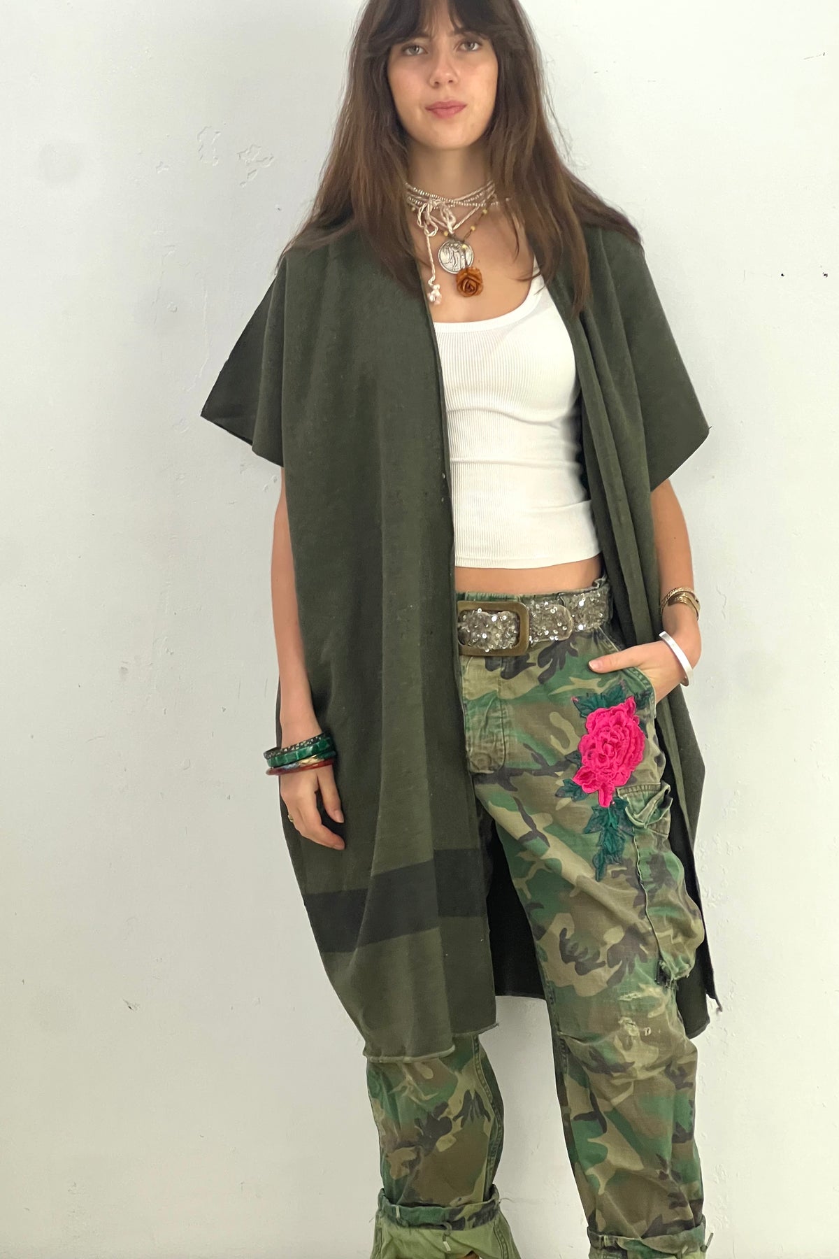Anna Corinna Reworked Vintage Army Wool Jacket, Wool