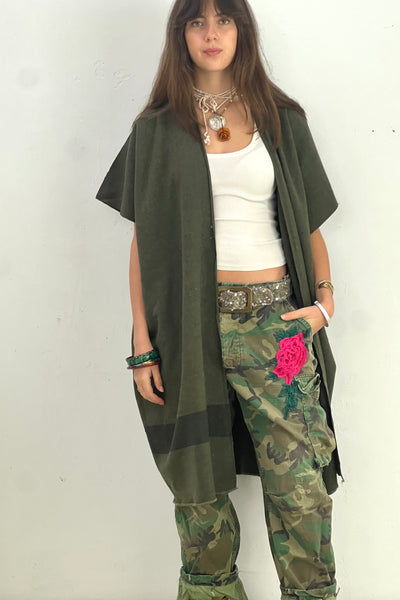 Anna Corinna Reworked Vintage Army Wool Jacket, Wool