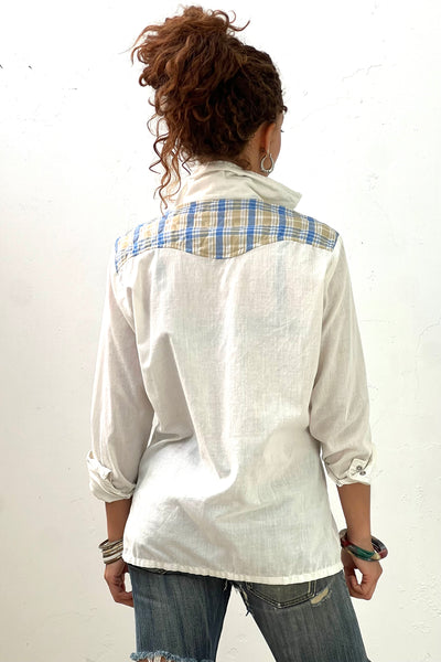 Cowboy Quilted 70s Snap Up Vintage