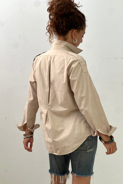 Bergdorf's Cotton 60s Safari Button Down Vintage