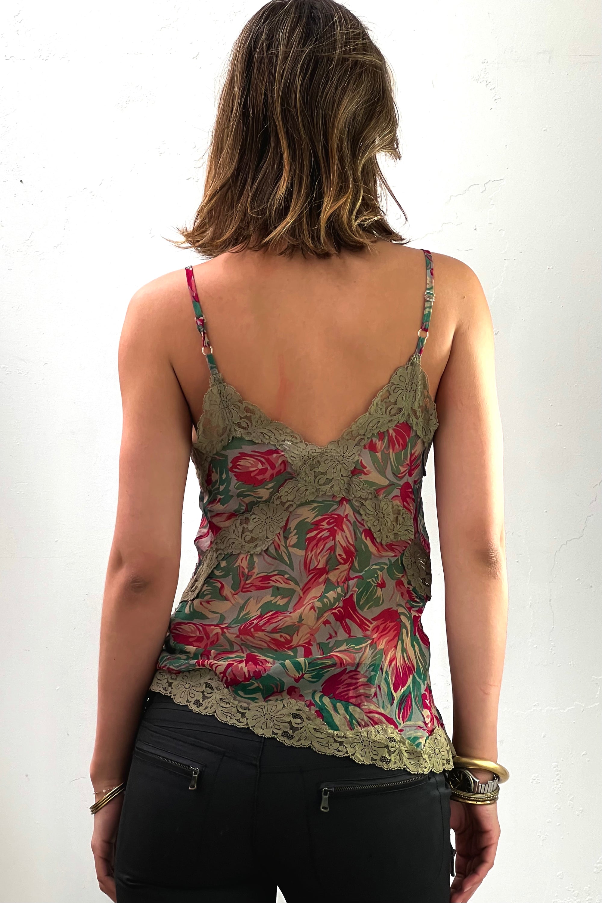 Vintage Silk Chiffon Cami Tank Top Selected by Anna Corinna