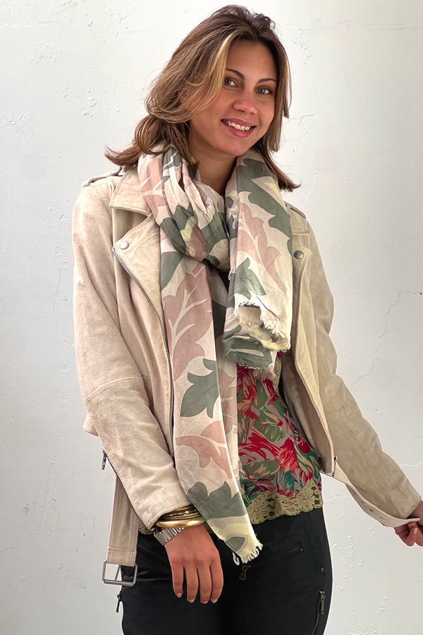 Vintage Pretty Printed Silk Scarf, ilk