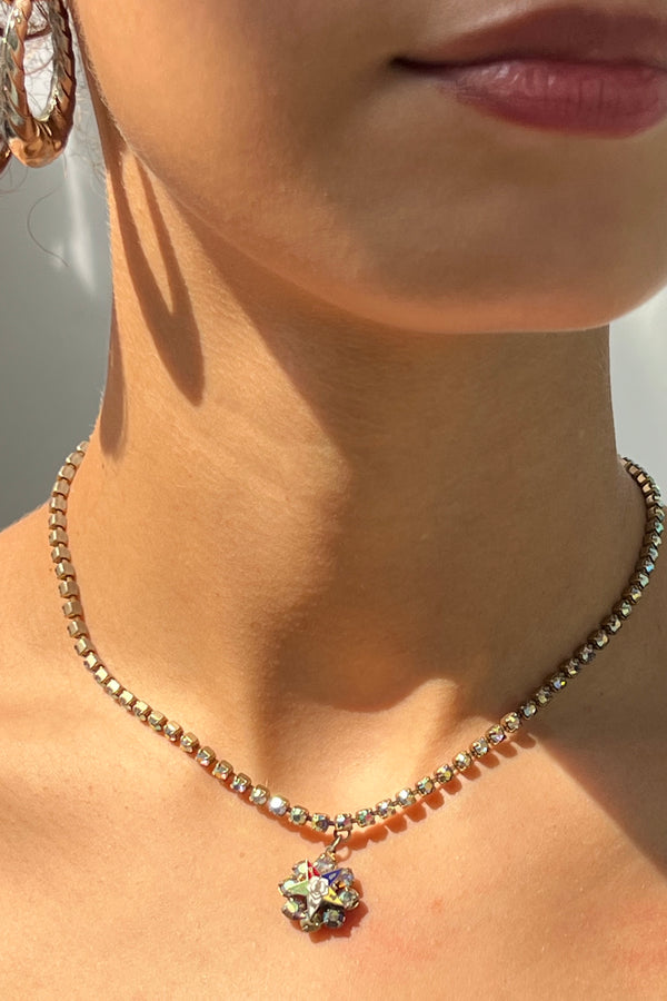Vintage Rhinestone Star Choker