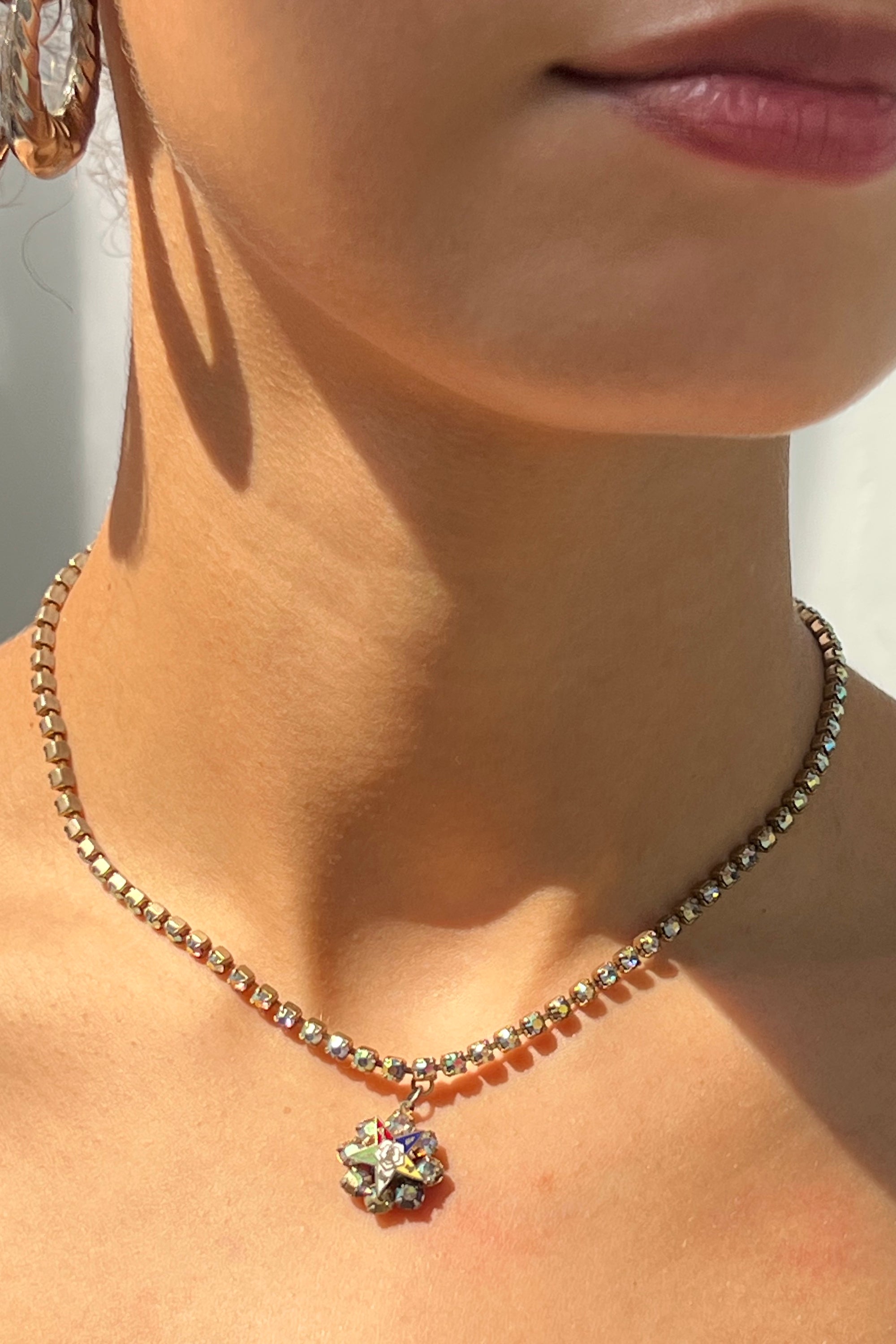 Vintage Rhinestone Star Choker
