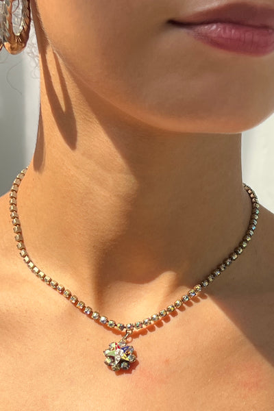 Vintage Rhinestone Star Choker, view 2