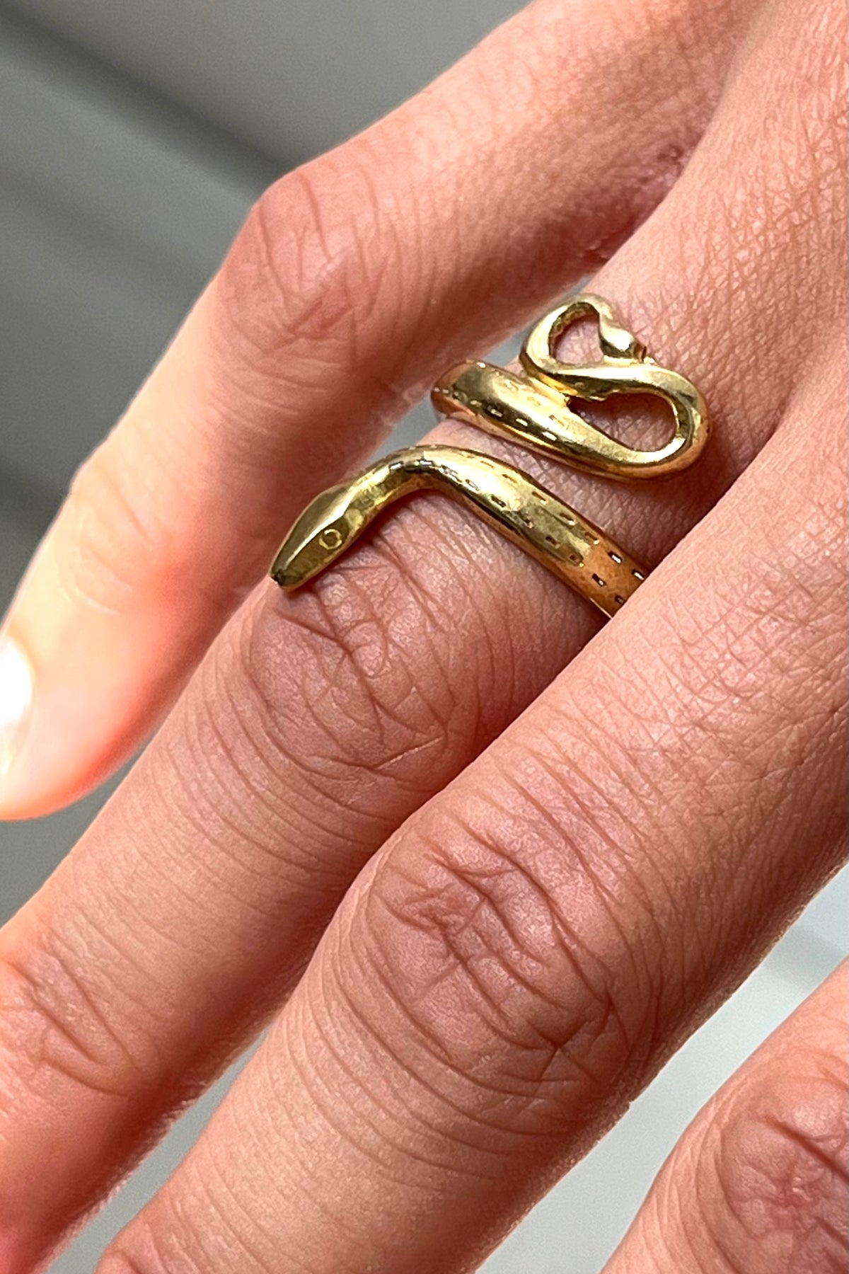Vintage Gold Filled Serpent Ring