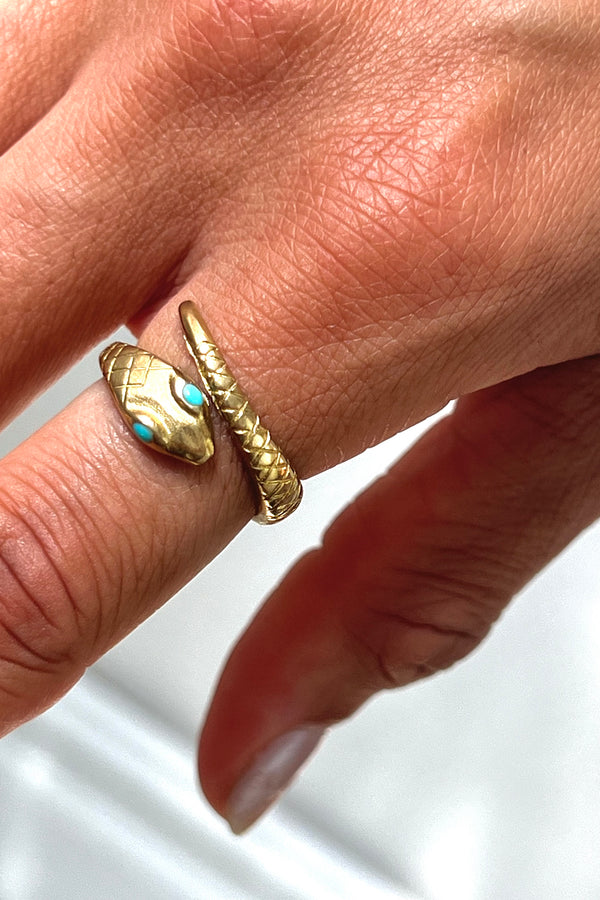 Vintage Gold Filled Snake Ring