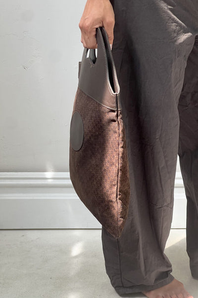 Vintage Gucci Leather and Suede Handheld Tote, Leather, view 3